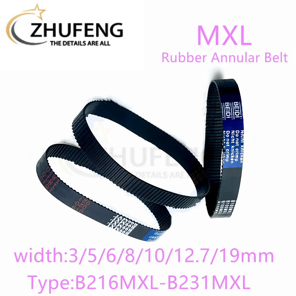 MXL High torqueTiming BeltBelt B216B219B220B221B222B224B225B226B228B229B230B231  Width 3/5/6/8mmto19mm For 3D Printer Drive Belt