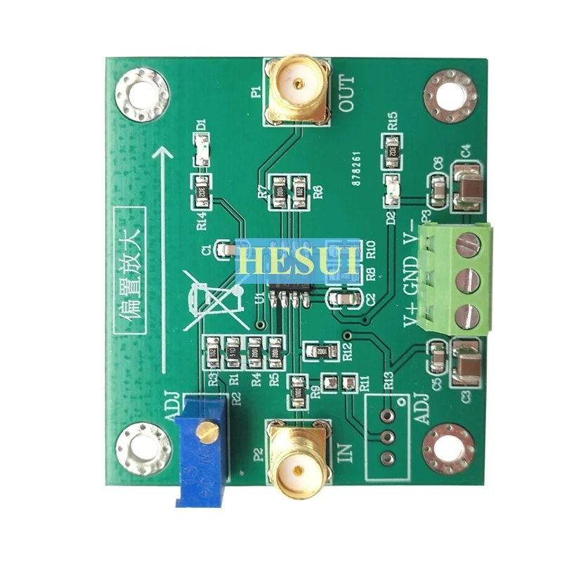 Voltage DC offset 10x amplifier module offset adjustment