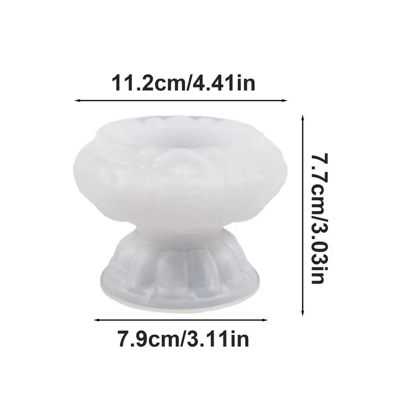 Stampo in resina fiore di loto stampi in Silicone per colata epossidica a forma di loto spesso riutilizzabile facile da demolire portacandele in resina Silicone