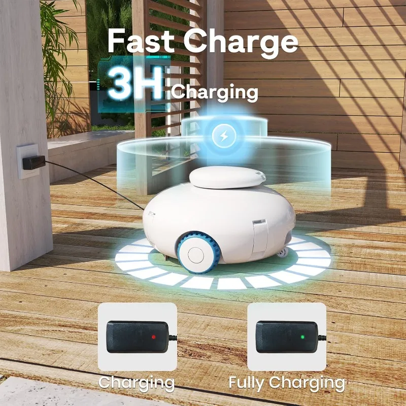 2025 Cordless Robotic Pool Vacuum, Pool Cleaner for Above Ground/Inground Pools - 7500mAh Battery, Lightweight, 140mins Runtime