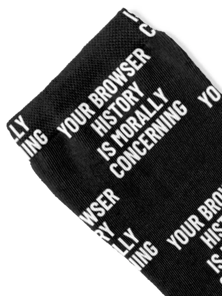 Your Browser History Is Morally Concerning Cybersecurity Socks hockey crazy happy funny gifts Socks Woman Men's