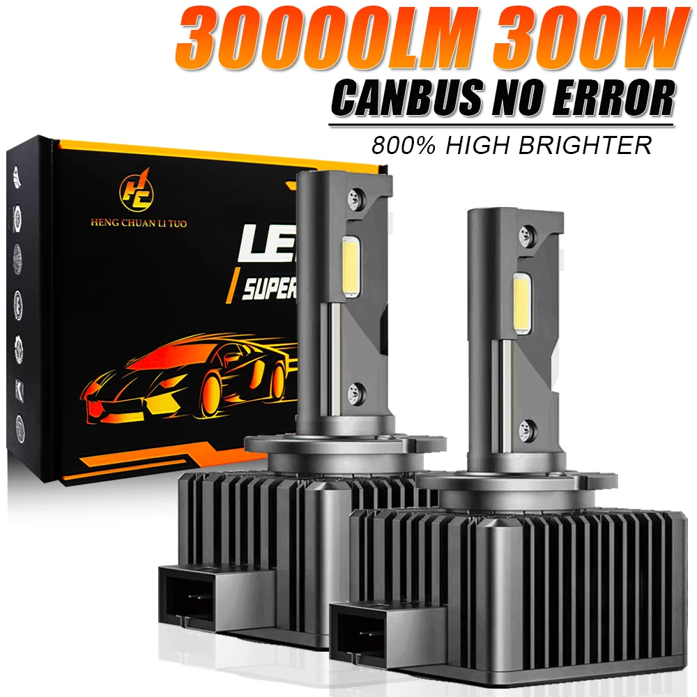 D3S LED Headlight Canbus D1S D2S D4S Xenon 1:1 Light Turbo LED Two Sided 9575 CSP Chip 6500K Auto Plug&Play D1R D2R D3R D4R Lamp