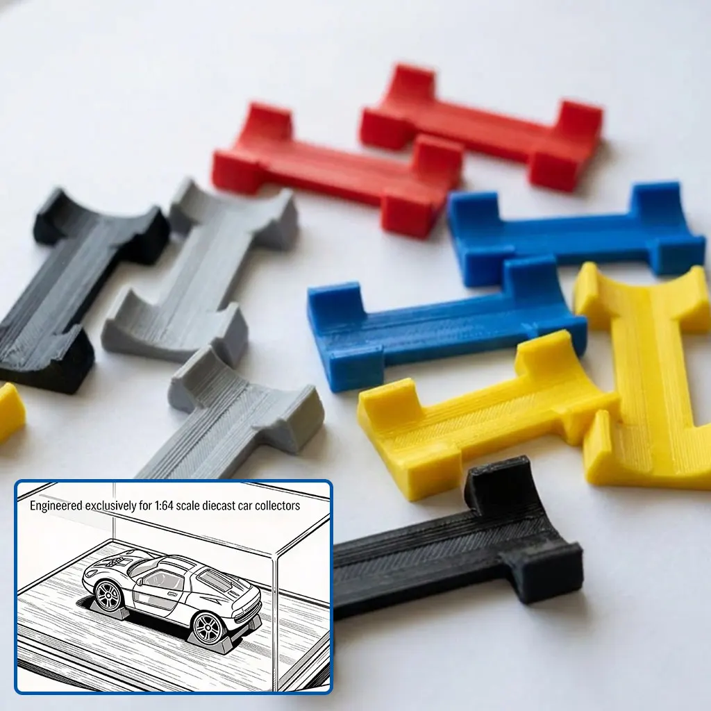 1:64 Mini Car Model Wheel Chock 20/50PCS Set Play Vehicle Anti-slip Designed for Model Collectors Display Gift
