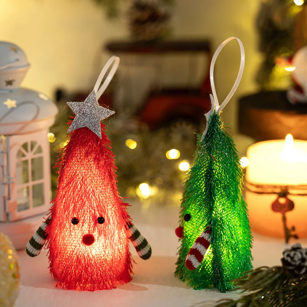 

Small Tree Doll Pendant Christmas Decoration With Light Festive Yuletide Ornaments Home Decor