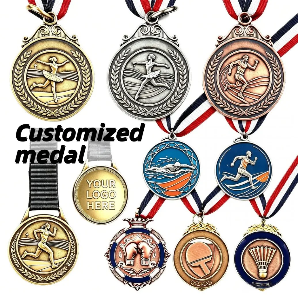 Custom Medal Personalized Competition Awards For Running Dance Swimming Boxing Table Tennis Badminton Sports Events