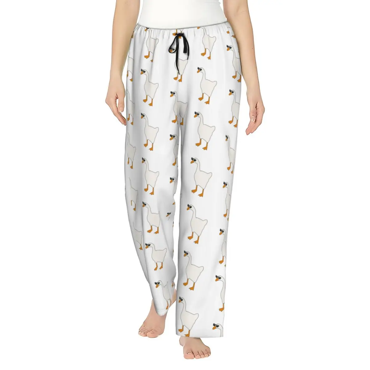 

Женские пижамные брюки Custom Untitled Goose Game для дома и сна с карманами