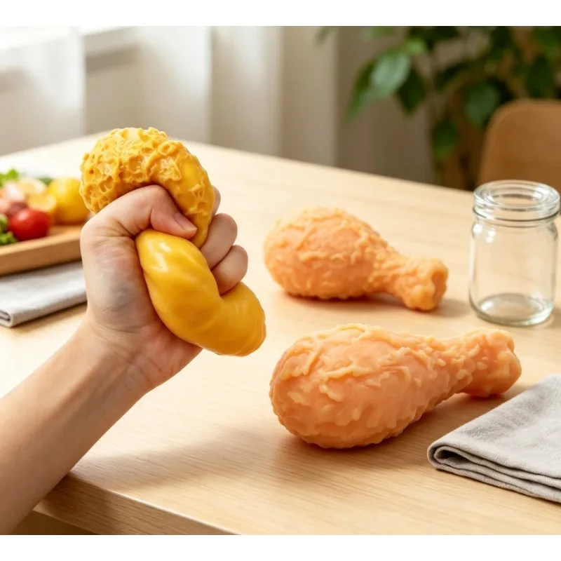Simulated chicken leg squeeze toy, a popular stress-relieving item with slow rebound effec party gifts