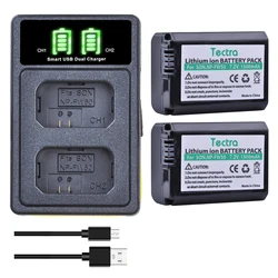 Rechargeable NP-FW50 Battery/LED Charger for Sony Alpha a6500,a6300,a6000,a7s,a7,a7s ii,a5100,a5000,a7r,a7 ii,ZV-E10,NPFW50