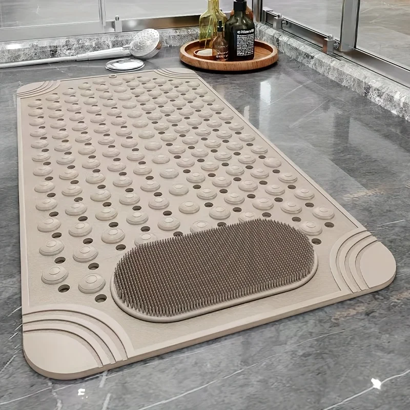 

Shower Anti-Slip Mat Backed by Powerful Suction Cup Massage Bump PVC Material with Non-Slip Bottom for Bathroom Hotel