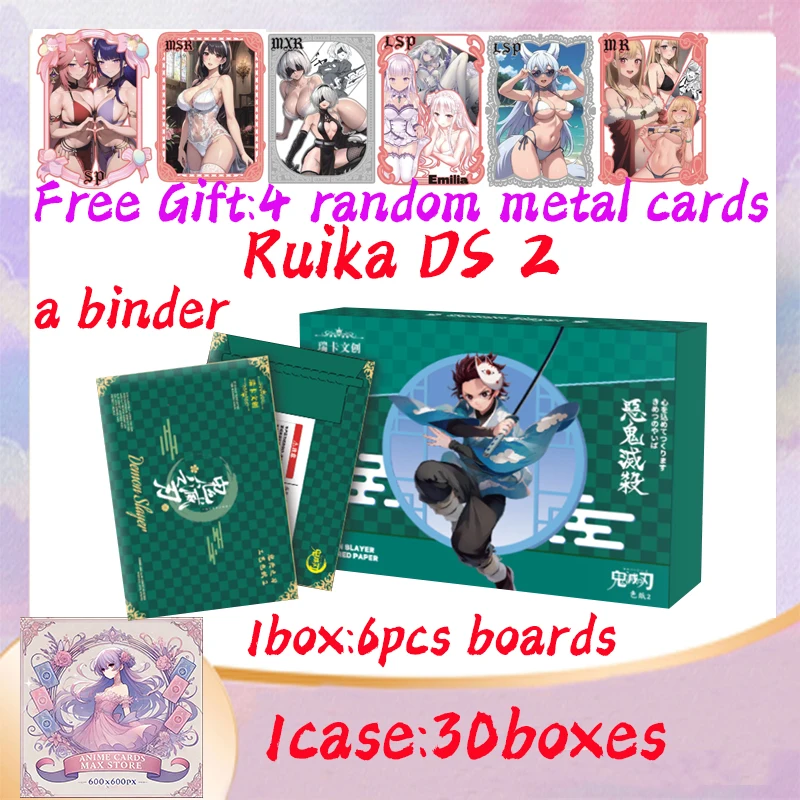 

2025 Newest Ruika Demon Slayer 2 Nezuko Shinobu Japanese Anime Kimetsu Yaiba Booster Box Tcg Card Toy Hobbies Gifts