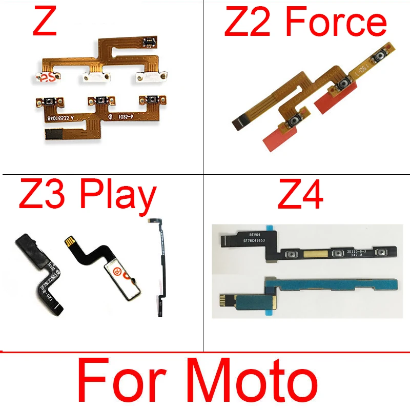 Volume Power Side Button Flex Cable For Motorola Moto Z XT1650 Z2 Force Z3 Play Z4 XT-1980-3 Power Volume Side Key Flex Ribbon