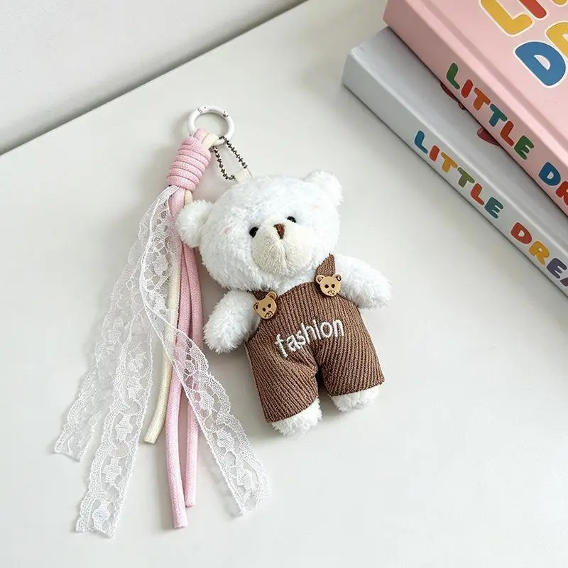 Damen-Taschenanhänger, niedlicher koreanischer Cartoon-Bär, Kawaii, süße Kawaii-Plüsch-Taschenaccessoires, multifunktionale Schlüsselanhänger-Anhänger – Detail 5