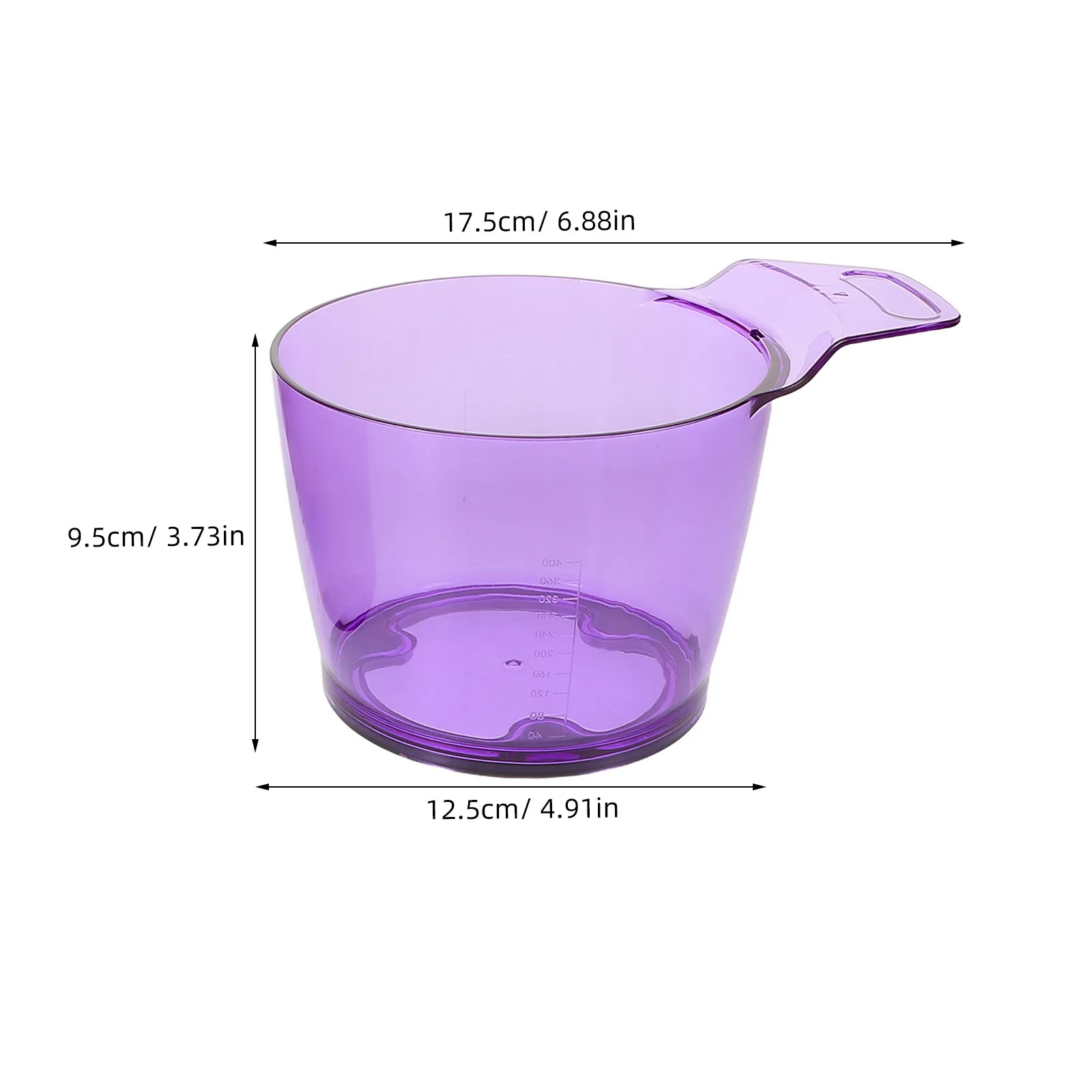 2Pcs Professional Hair Dye Mixing Bowl Transparent Large Capacity Salon Color Mixing Bowl for Hair Tinting Bleaching Coloring