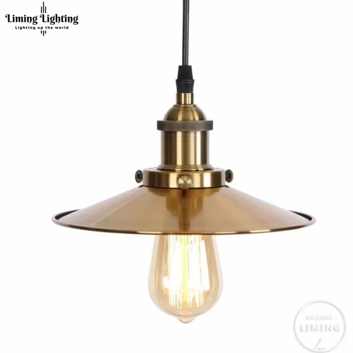 GOLDEN Loft Vintage Industrial Pendant Light Nordic Retro Iron Lights Edison Lamp Lighting Fixture For Cafe Bar Home Lighting
