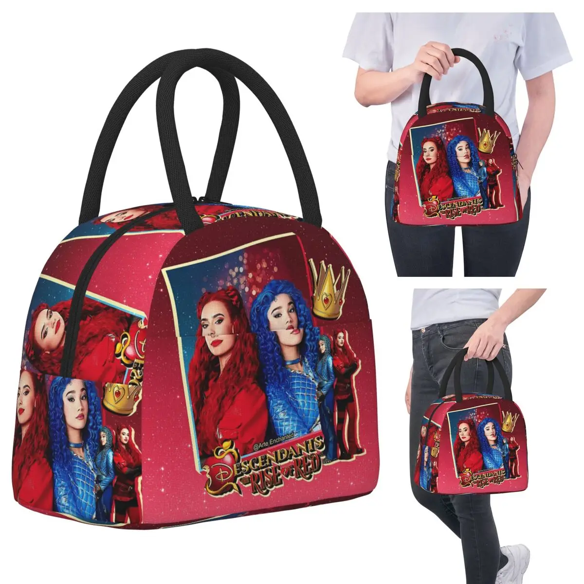 

Descendants 4 The Rise Of Red - Kylie Cantrall And Malia Baker Insulated Lunch Bag Cooler Thermal Food Box Tote Lunch Boxes