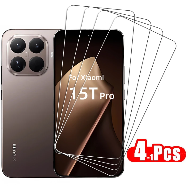 4-1Pcs Glas Für Xiaomi 15T Pro Gehärtetem Glas Xiaomi 15T Pro Screen Protector HD Schutzhülle Telefon Film für Xiaomi 15T Pro – Detail 1