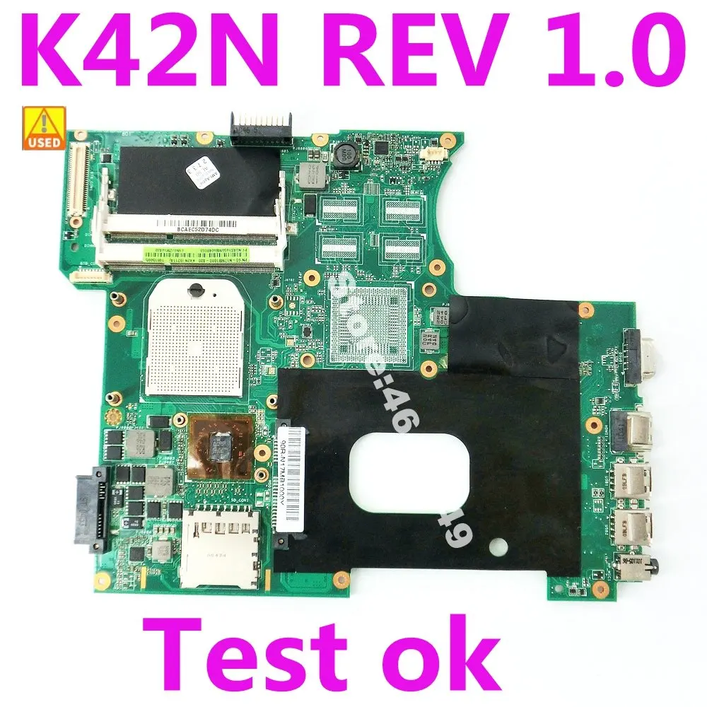 

K42N Mainboard REV 1.0 For ASUS K42N A42N X42N Laptop Motherboard USB 2.0 100% Used