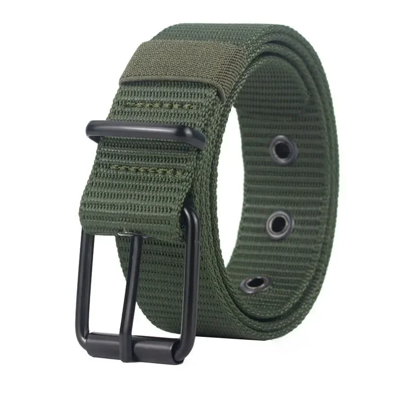 Geperforeerde Canvas Riem, Heren Naaldgesp Riem, Student Jeugd Koreaanse Versie, Veelzijdige Jeans Riem, Militaire Training, Extende