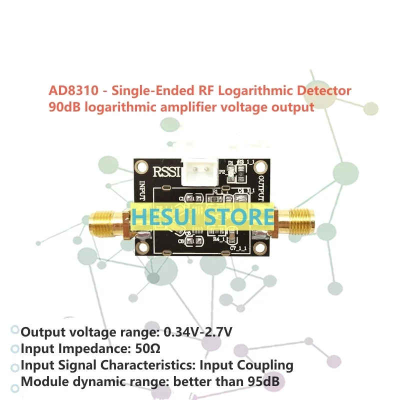 AD8310 module DC-440M logarithmic detector 90dB amplifier voltage output