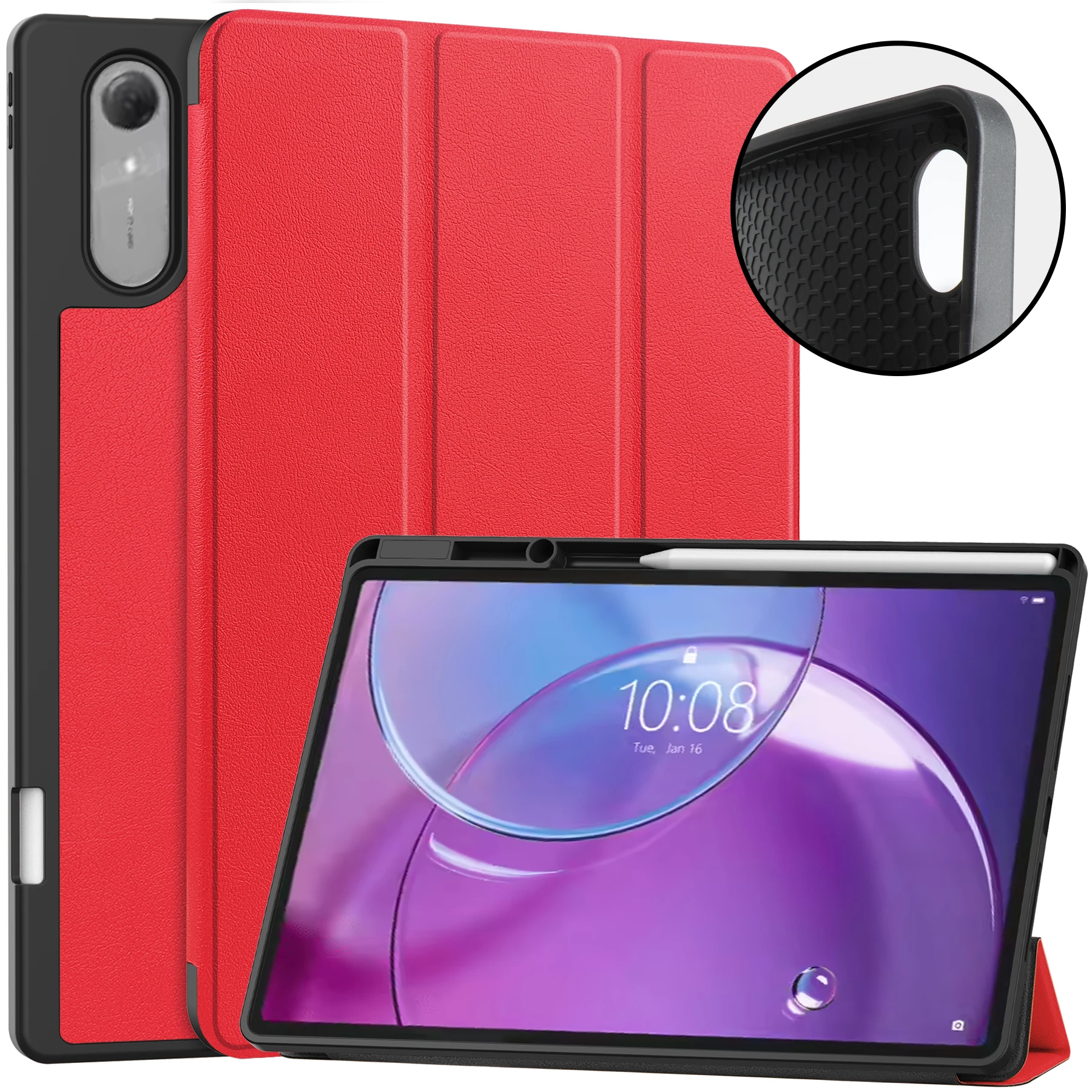 For Lenovo Idea Tab Pro Gen 2 TB376FC xiaoxin pro GT 13 2026 Tablet Case PU Leather Sleep Tri-fold Bracket Cover with pen slot