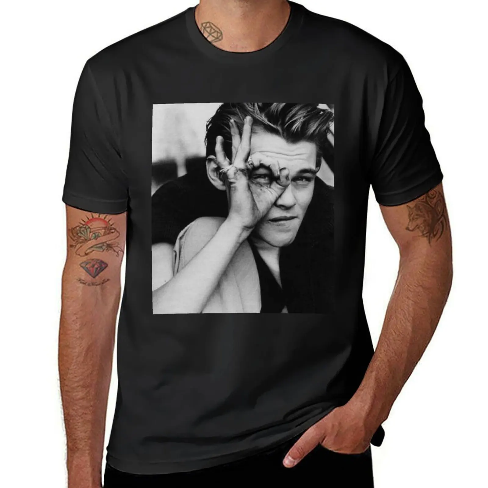 Leonardo DiCaprio T-Shirt blanks anime mens graphic t-shirts hip hop