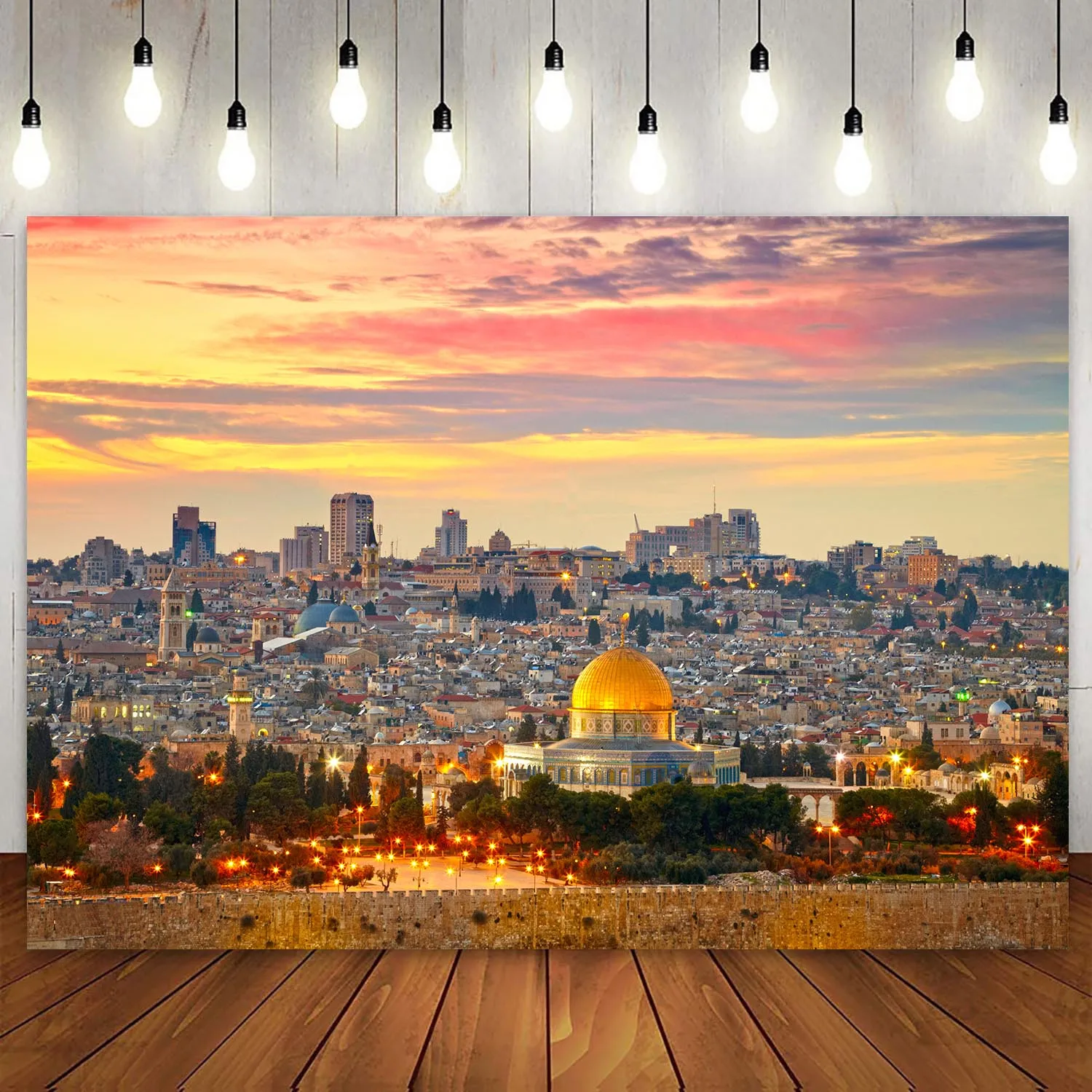 Jerusalem Backdrop Tower David Old Ancient City Landmark Jewish Wailing Wall Western Landscape Photography Background