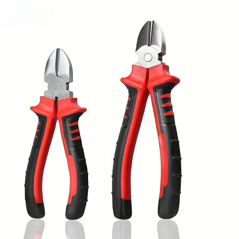 6inch (Approximately 15.5cm) and 7inch (Approximately 18cm) Diagonal Pliers, Made of Alloy Steel, Suitable for Crafts, Floral Wire, Chicken Wire, Artificial Flowers, Cable Ties, and Plastic