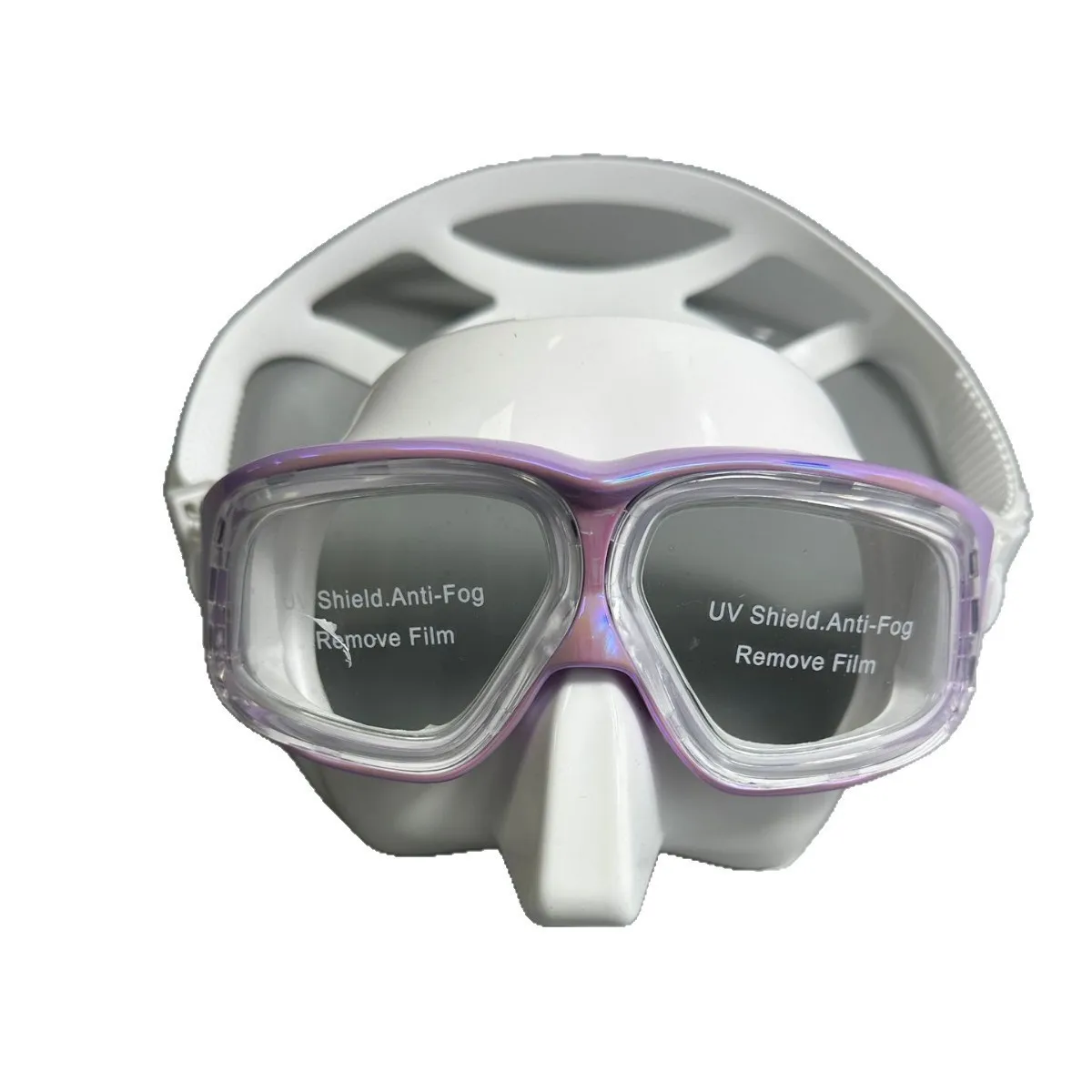 

Free diving mask high definition large frame waterproof anti-fog nose protection integrated anti-choking swimming glasses