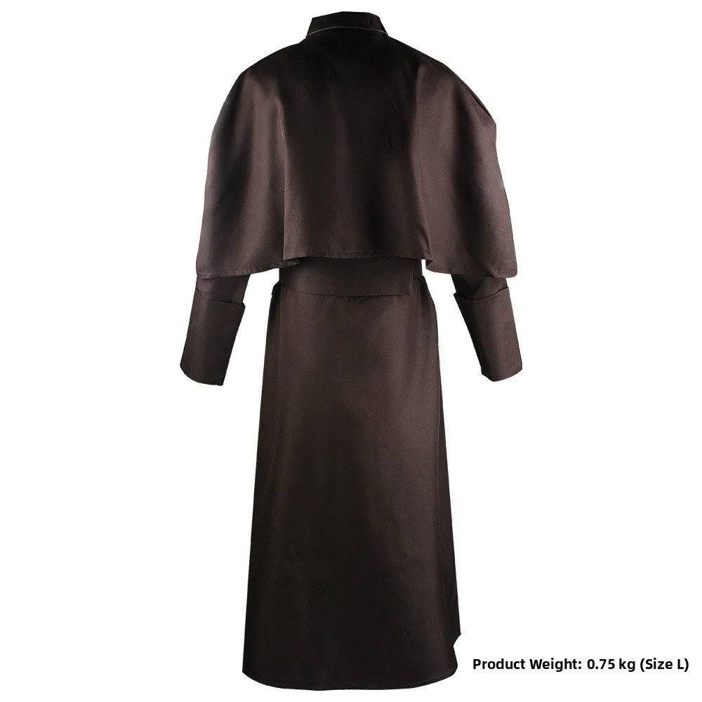 Medieval Pure Color Priest Cosplay Costume loween Role-plang Priest Father Character Costume Women's Traditional Chinese...