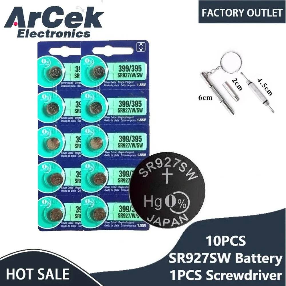 10PCS Original for Sony SR927SW AG7 395 LR927 395AL926F Lithium Batteries Button Battery for Watch Control Calculator Toy