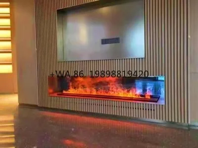 1500W 3D Water Vapor Electric Fireplace, Digital LED Steam Fireplace with Realistic Sound Effects for Indoor Home Decor