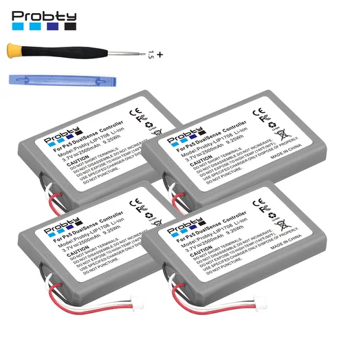 Batería de repuesto LIP1078 PS5 2500mAh para controlador inalámbrico Sony PS5 DualSense CFI-ZCT1W