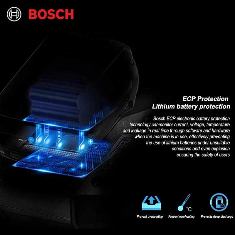 Baterie Bosch 18V, záložní baterie 18V a 6000mAh, profesionální systém Draadloze, originální baterie do nářadí BAT609 BAT618 GBA18V80 - náhled 6