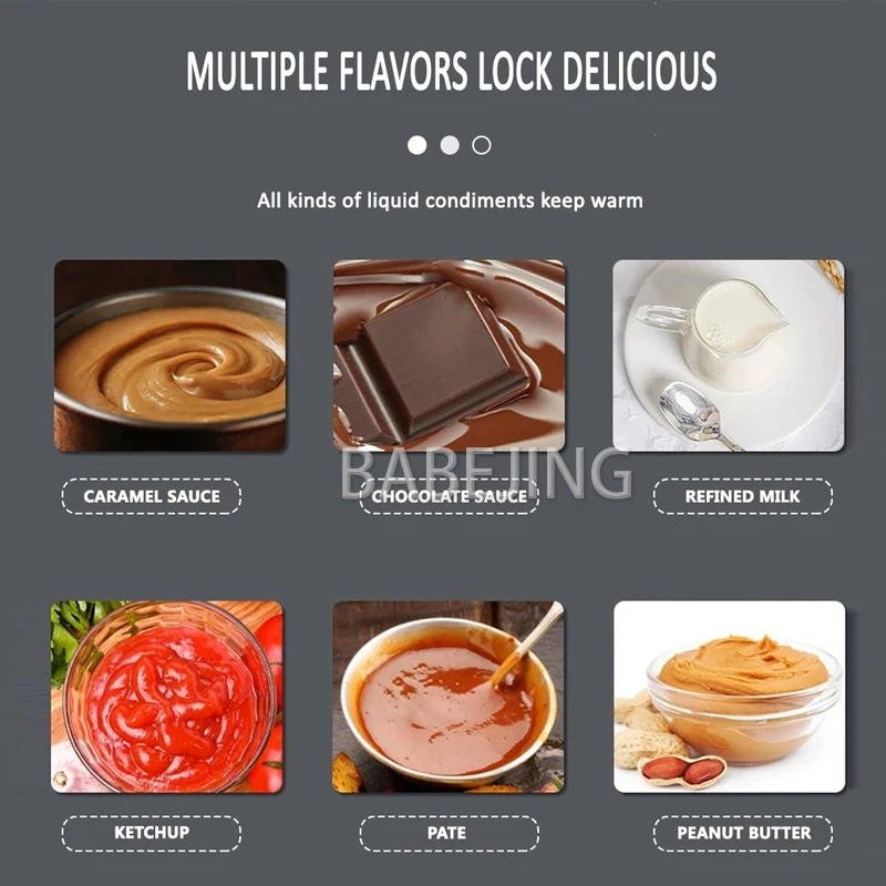 BABEJING Commercial Multifunctional Sauce Heater, Electric Cheese Chocolate Sauce Heater, Stainless Steel Dispensing Machine