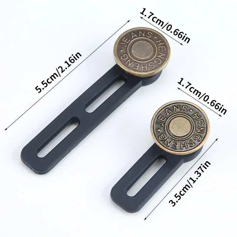6 pcs Jeans and Pants Button Extenders: Universal Wait Expanander for Women and Men, Instant Band Extension Solution