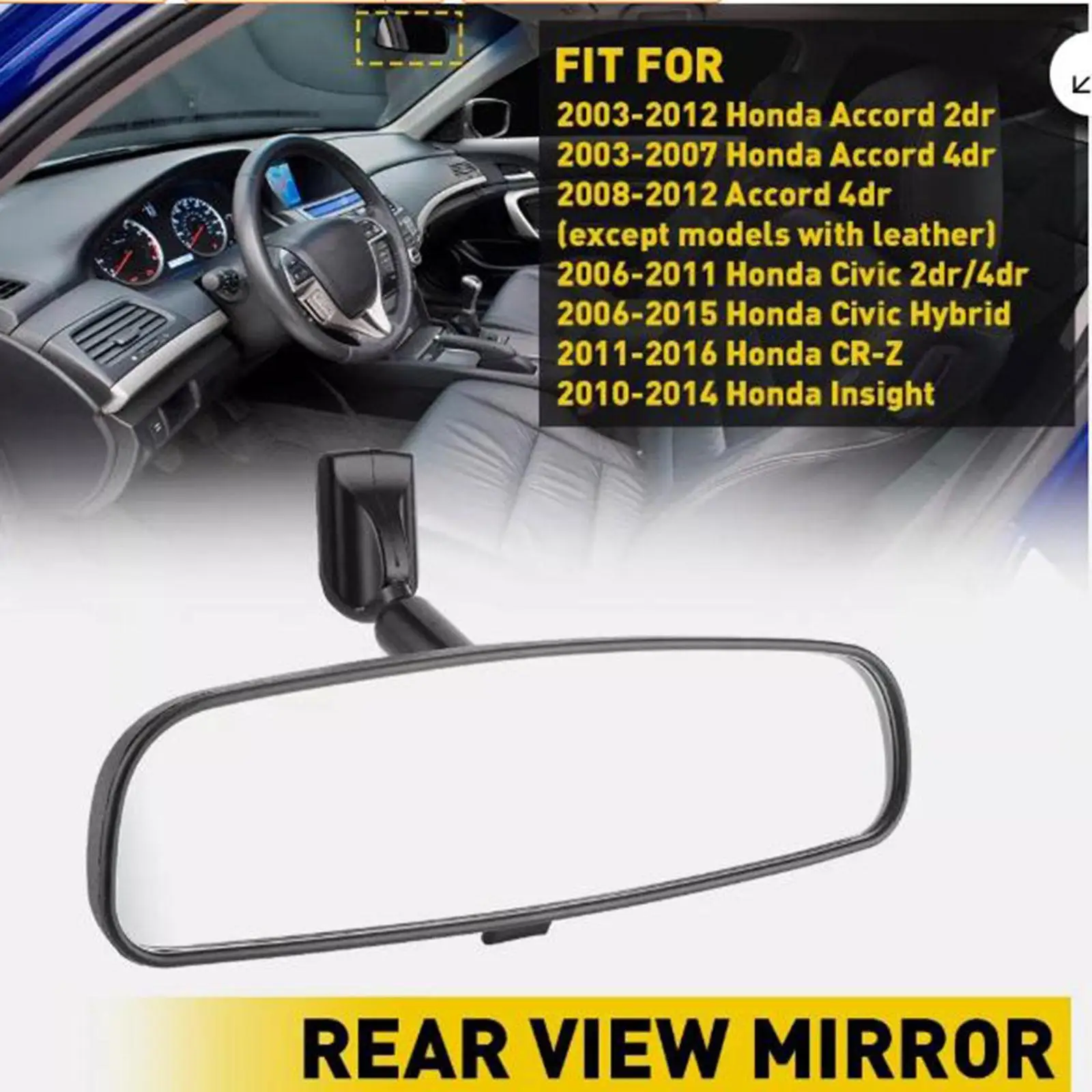 

76400-sda-a03 Inside Rearview Mirror Automobile Accessory Lightweight Repair Parts Replacement Adjustable