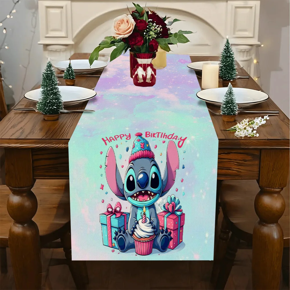 

Цельная скатерть на тему Диснея, дорожка для стола с мультяшным дизайном, идеально подходит для Дня святого Валентина, свадеб, дней рождения, праздников, украшений для кухни и вечеринок