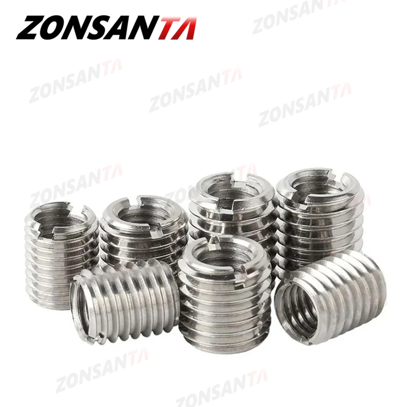 Slotted Inside Outside Thread Adapter Screw M2-12Wire 304 Stainless Steel Thread Insert Sleeve Conversion Nut Coupler Convey1244