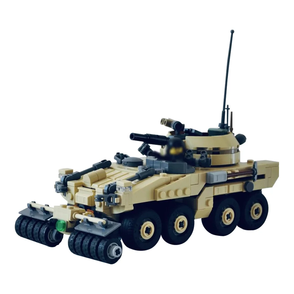 MOC World in Darkness-Armadillo APC modèle de construction militaire champ de bataille blindé véhicule de combat réservoir briques bricolage jouet adulte cadeau