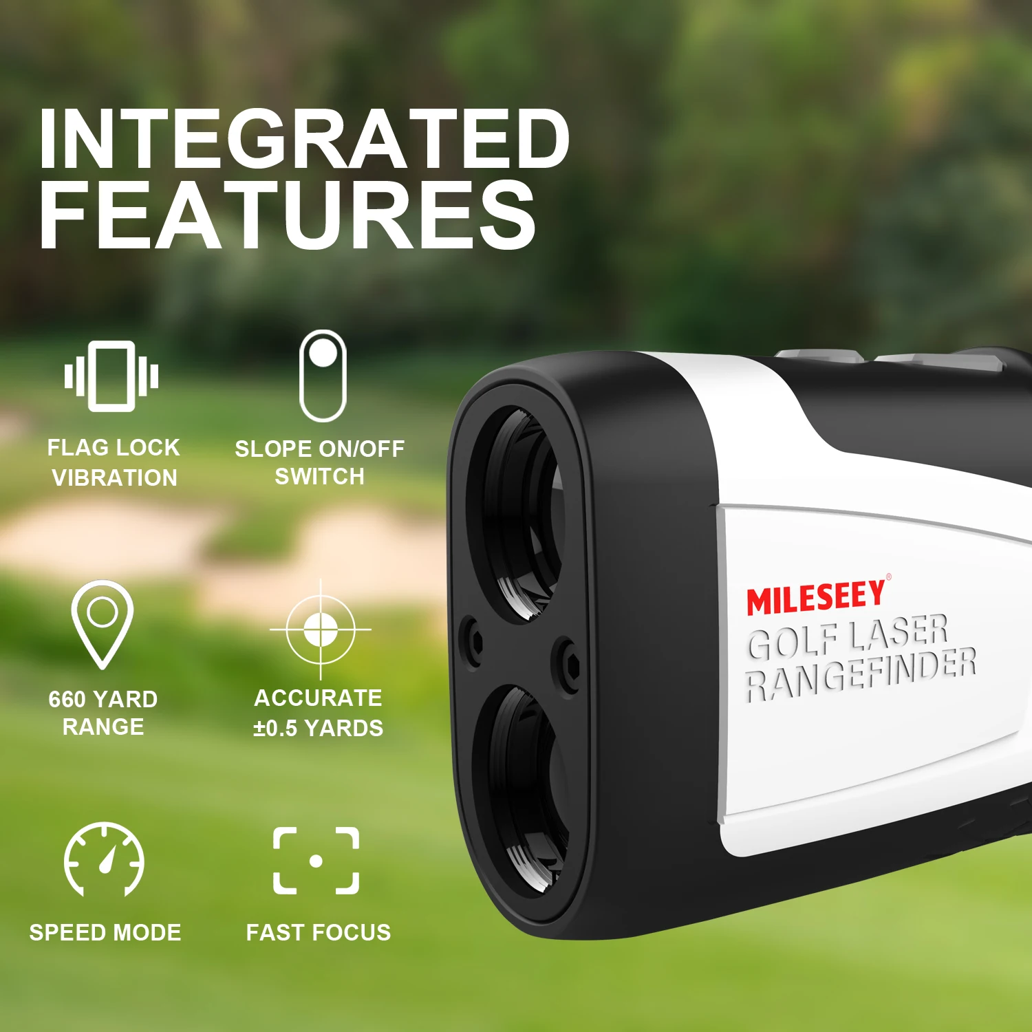 

MILESEEY Rangefinder Golf 600M Laser Range finder, Professional Golf Distance Meter with Slope Switch, Necessary Golf Supplies