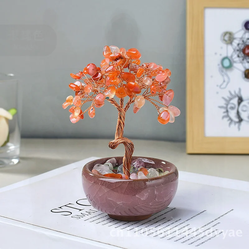 

Рог достатопия, основа для сигар, хрустальное дерево удачи, украшения для рабочего стола, хрустальное дерево жизни, креативные поделки ручной работы