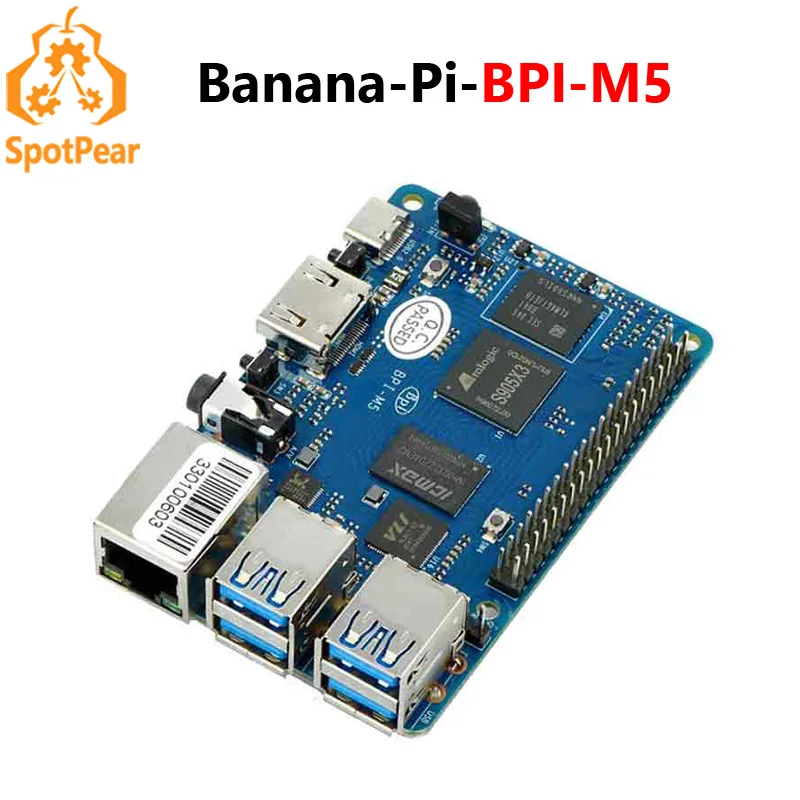 Banana Pi BPI-M5 Berry с чипом Amlogic S905x3, 16G eMMC, совместимый с Raspberry Pi 3B, высокая производительность, как 4B