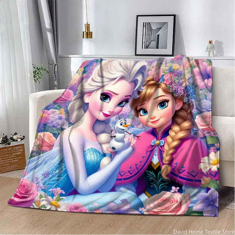 Disney Frozen HD Printed Flannel Thin Blanket King Size Luxury Winter Throw Travel Blankets for Children Sofa  Fashion Gift