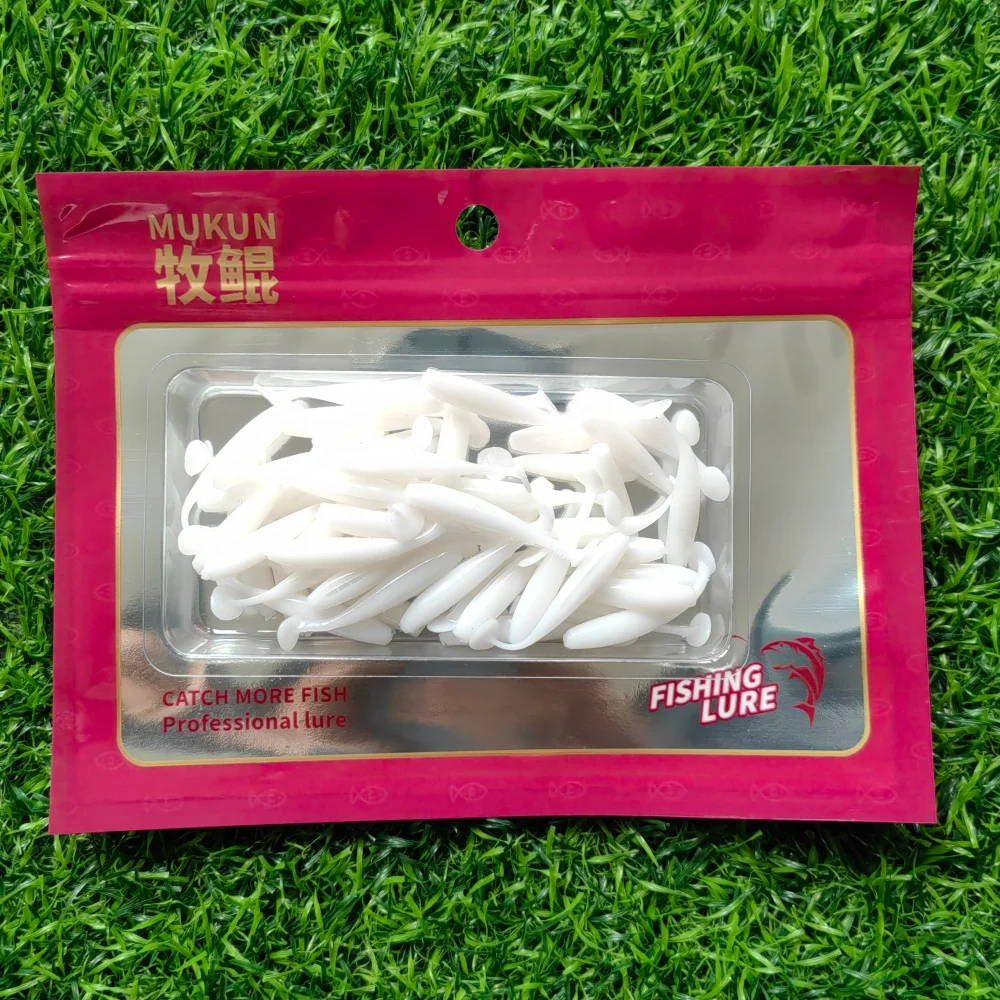 

MUKUN 50 шт. воблеры мини океан рок рыбалка мягкие приманки резиновые мягкие приманки 3,5 см мягкие черви искусственные приманки окунь силиконовая рыба