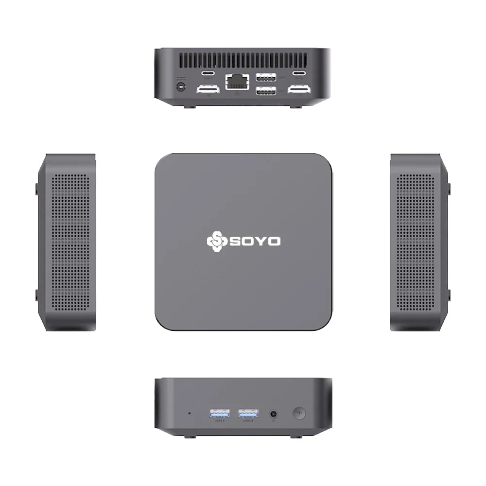 SOYO M4 Air Mini PC Intel 12th N95 (fino a 3,4 GHz) Mini computer desktop 8 GB RAM 256 GB SSD Supporto 4K HDMI con doppio WiFi, BT5.0