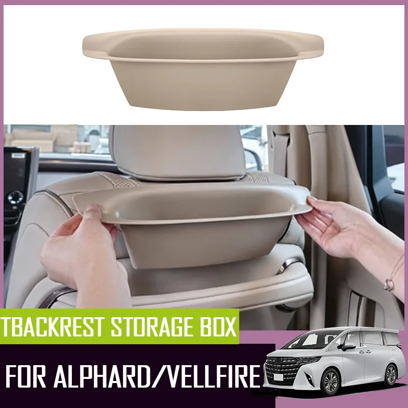 Car seat storage box fit for Toyota Alphard Vellfire 40 series 2024 modified seat backrest storage box in car storage