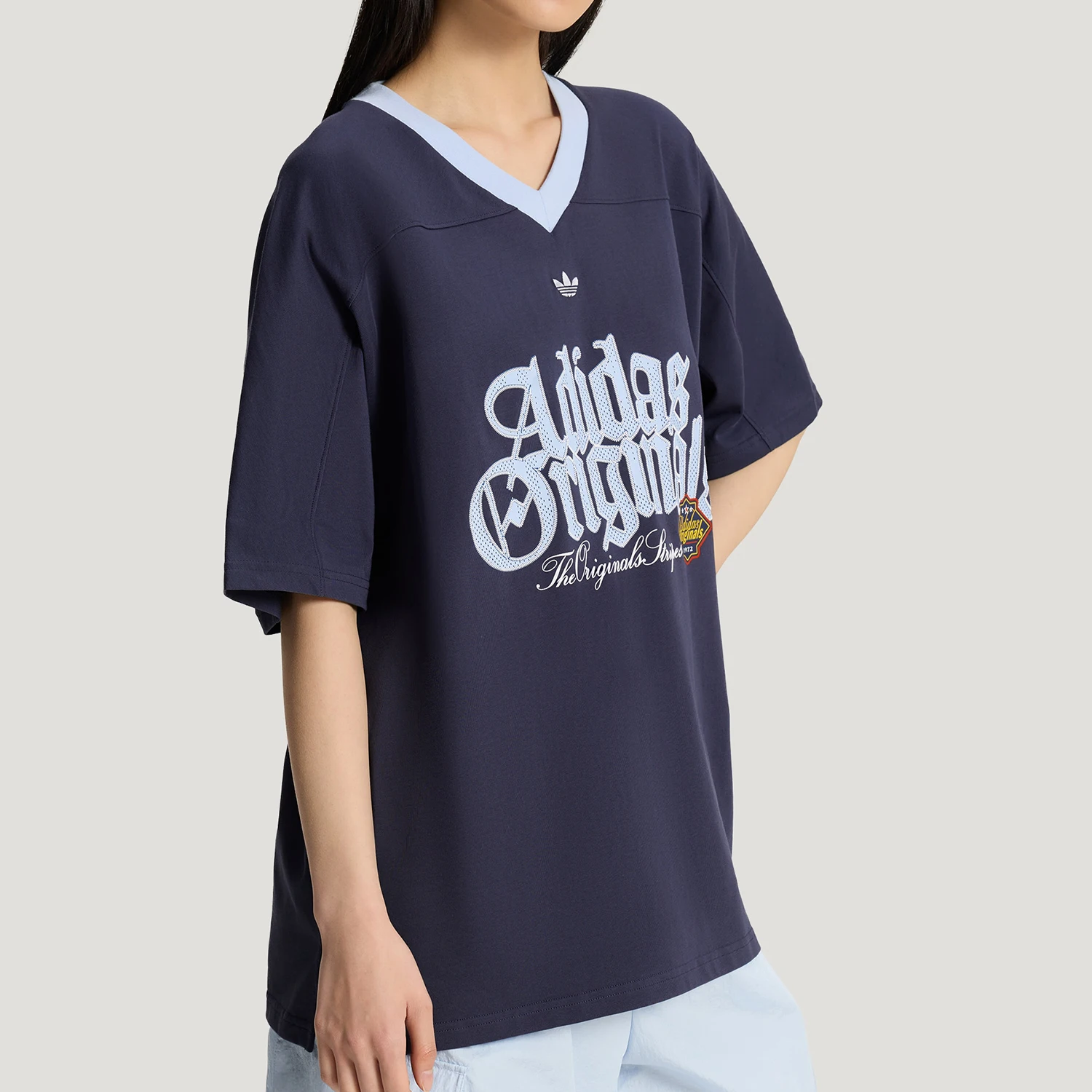 adidas-genuine-clover-women's-classic-daily-sports-short-sleeved-t-shirt-kt3063