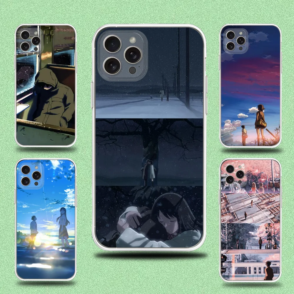 

Five-5 Centimeters Per Second Phone Case For iPhone 16,15,14,13,12,11 Plus,Pro,Max,XR,XS,X,7,8 Plus,SE,Mini Transparent Shell