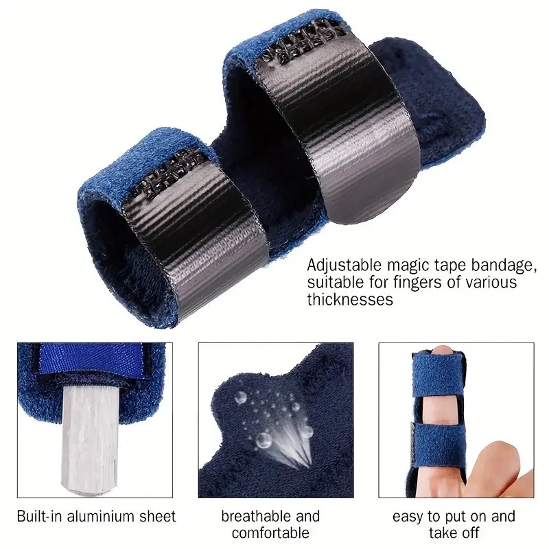 1Pc Adjustable Finger Splint with Lightweight Aluminum Base - Provides Support and Relief for Injured Fingers - Fits 40-80kg