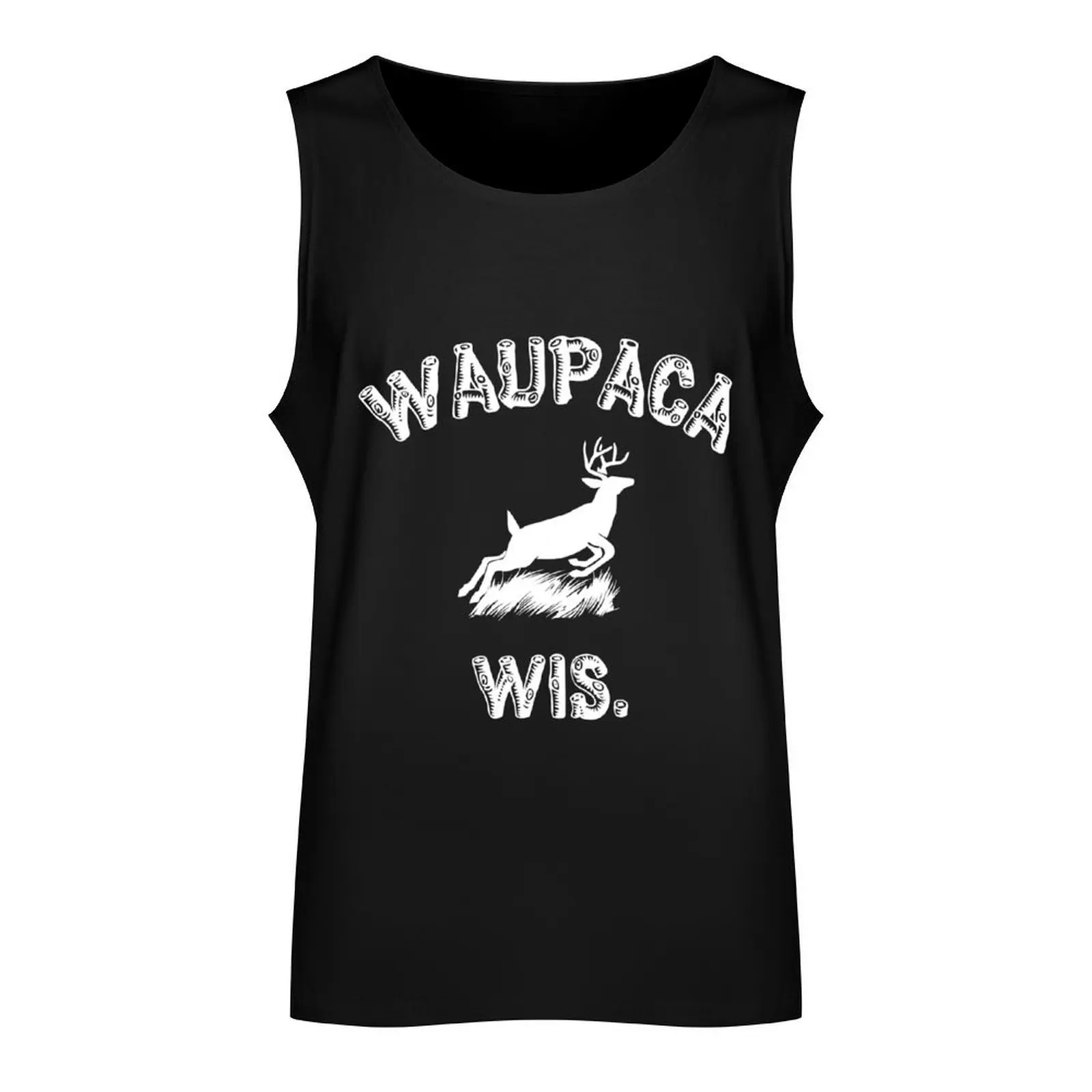 Waupaca Wis Tank Top basketball Men's gym articles summer